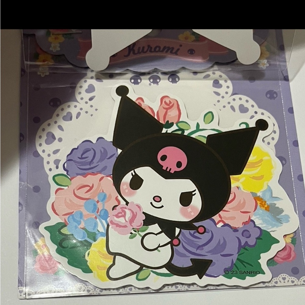 Kuromi Flower Theme Die Cut Stickers - Picture 2 of 7